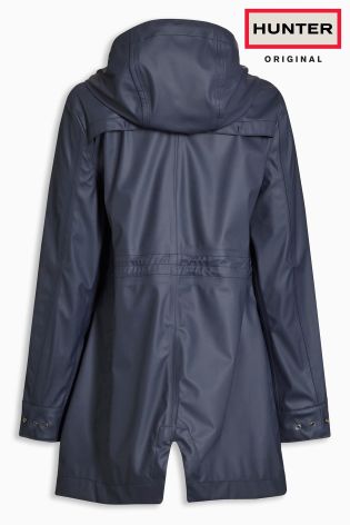 Hunter Navy Original Rubberised Smock Raincoat